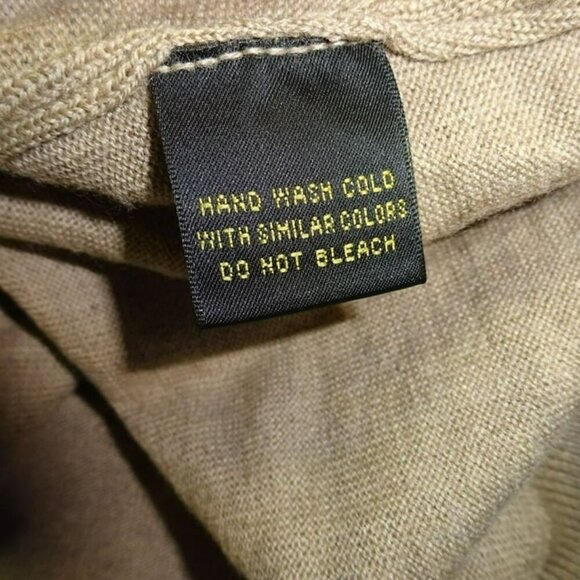 Ben Hogan Italian Merino Wool Large Tan Sweater Vest - Picture 6 of 7